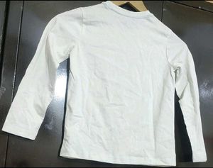 White T-shirt For Baby Boy 4-5 Year, Chest-26