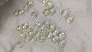 Iridescent Heart Shaped Beads