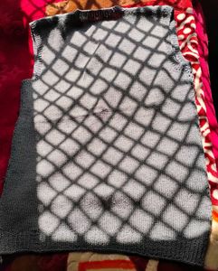 HANDWOVEN HALF GREY SWEATER !!