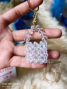 White Crystal Key Chain 🤍💎