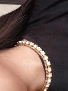 Gold &amp; Crystal Embellished Choker