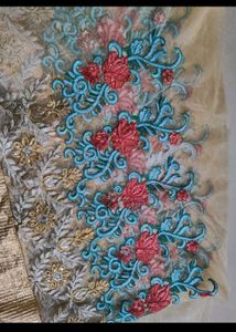 heavy embroidery organza dupatta brand new