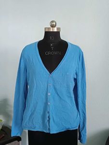 Blue Cardigan Sweater