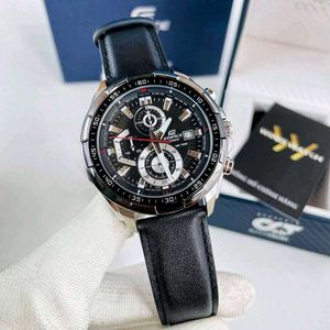 Casio Edifice EFR Chronograph Leather Strap Watch