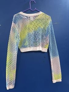 Rainbow Fishnet Long Sleeve