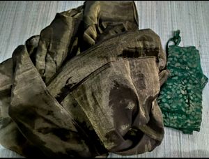 Copper Brown Color Tissue Saree.