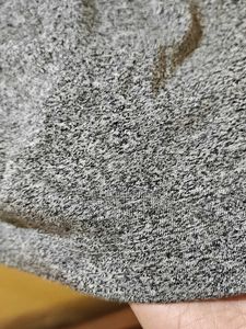 Gray Long Sleeve Top with Lace Collar