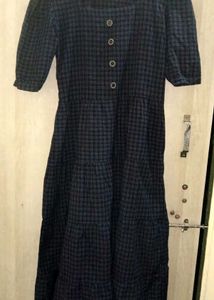 Charming Navy Blue Tiered Dress