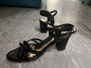 Classic Nude Slingback Heels and Black pump