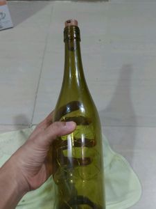 Glass bottle lantern