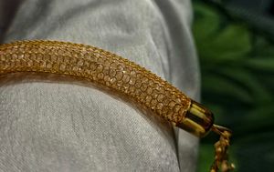 Golden Bracelet with Shimmering Diamond Accents
