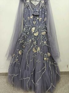 Elegant Purple Ethnic Gown