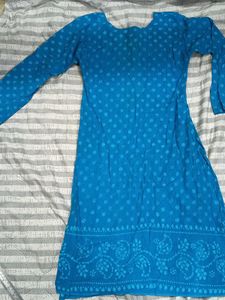 Blue Printed Kurta
