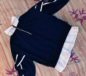 Navy &amp; White Bow Top