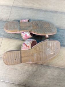 Embroidered Pink Sandals