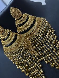 Big Long Golden Earrings