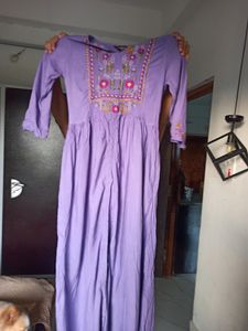 Beautiful Lavender Slit Kurta