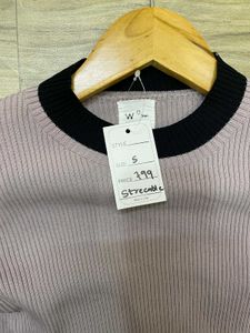 Bell Sleeve Ribbed Knit Top- Size S