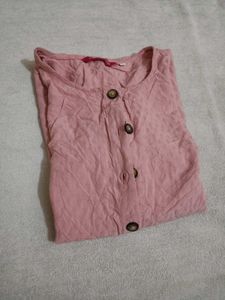 Cute Baby 🌸 Pink Button-Down Top