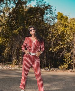 Red Stripe Jumpsuit