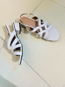 White Strappy Heel Sandals