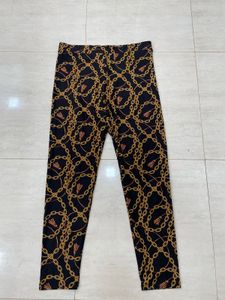 👑ZARA Chain Print Leggings|Gold &amp; Black|Must Buy