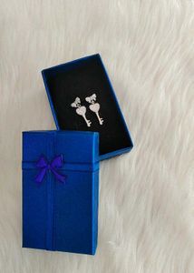 925Key to My Heart Earrings wth hallmark