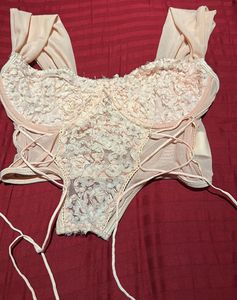 urbanic baby pink knot cami top