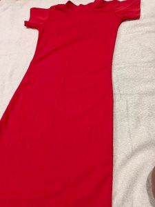 Soft Red Bodycon Dress