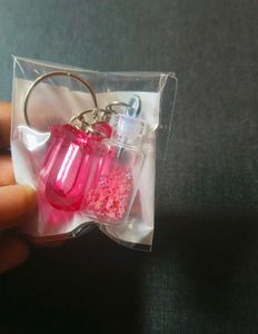 Cute Pink Star Keychain And Bracelet Pack 2
