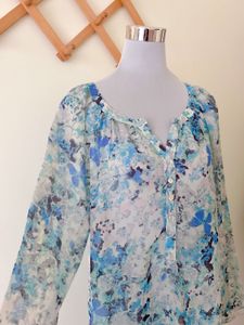 GEORGETTE BLUE TOP