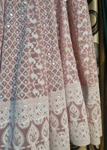 Elegant Pink Embroidered Kurta gown