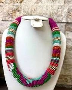 Colorful Beaded Statement Necklace