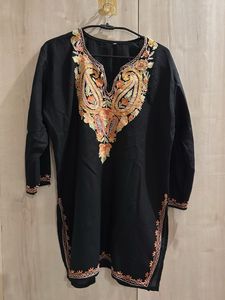 Black Kashmiri Kurti