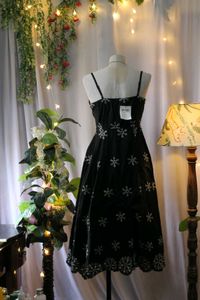 Black Embroidered Dress