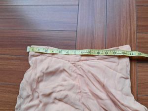 43)Peach Palazzo &amp; Dupatta Set