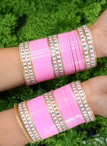 Unique Pink Colour Bridal Chura