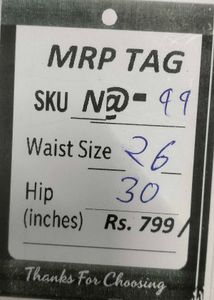 Women Grey Straight Size 26 (N-99)