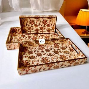 Wooden Trays-set Of 3