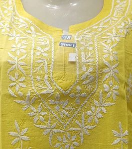 Yellow Embroidered Kurta