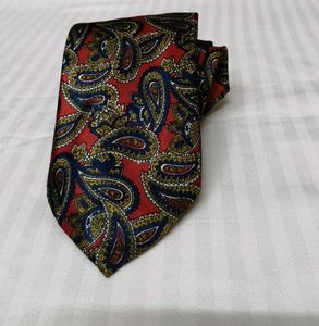 Zodina Men Paisley Printed Silk Tie