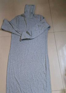 Gray Turtleneck Dress