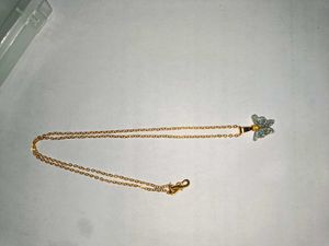 Elegant Gold Plated Chain With Butterfly Pendant