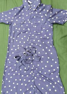 Vintage Polka Dot Shirt Dress