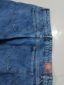 Flared Baggy Blue Denim Jeans