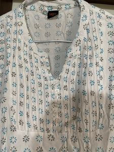 White Floral Tunic