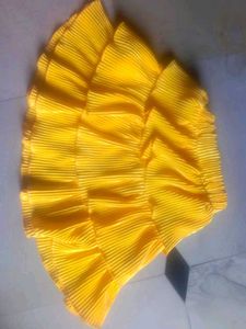 Yellow Pleated Top