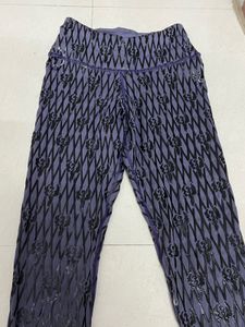 Stylish high waist Patterned Leather pant