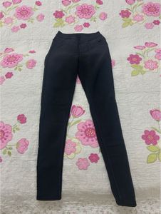 Denim Black Jeggings With Fur Inside