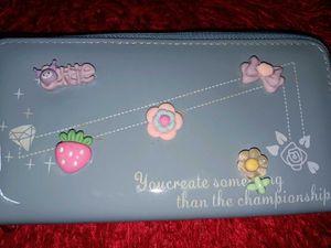 Cute Pastel Embellished Wallet